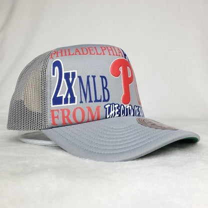 Philadelphia Puff Print Logo Trucker Cap Hat