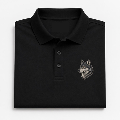 Wolf Embroidered Premium Golf Polo Shirt