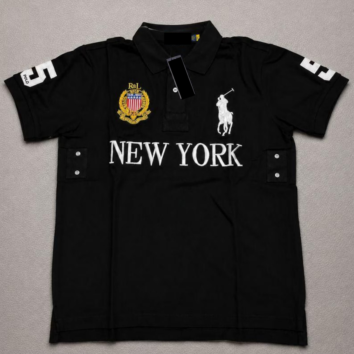 New York Big Pony Embroidered Polo Shirt