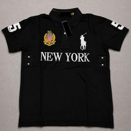 New York Big Pony Embroidered Polo Shirt