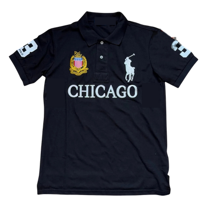 Vintage Chicago Retro Streetwear Polo Shirt