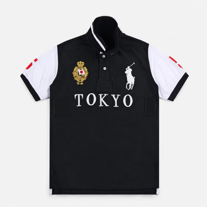 Tokyo City Embroidered Premium Polo Shirt