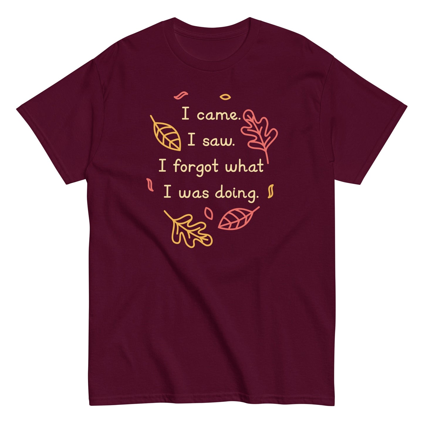 I Came. I Saw. I Forgot What I Was Doing. Men's Classic Tee Unisex T-shirt, Sweatshirt, Hoodie, Long Sleeve Tee apparel design preview 1