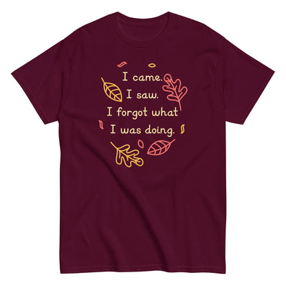 I Came. I Saw. I Forgot What I Was Doing. Men's Classic Tee Unisex T-shirt, Sweatshirt, Hoodie, Long Sleeve Tee apparel design preview 1